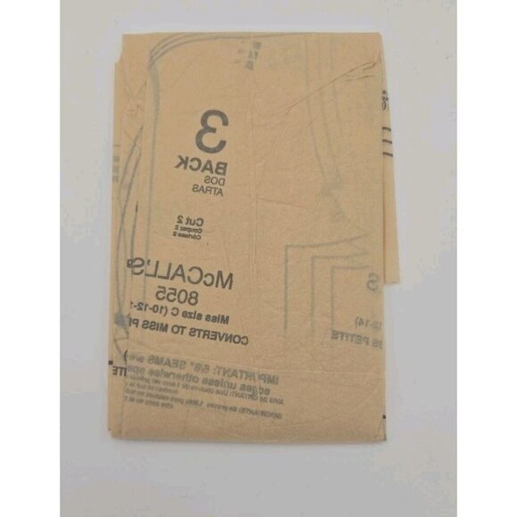 McCalls Sewing Patterns 8055 Size C 10 12 14 Cut Fit Talle D Dresses Two Lengths - Picture 6 of 7